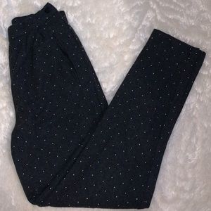 VINTAGE UNITED COLORS navy blue w/ white dots pant